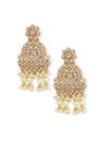 Gold Stone work Party wear indian New Sparkly Designer For Party And Functions Latest Earrings Collection 1832